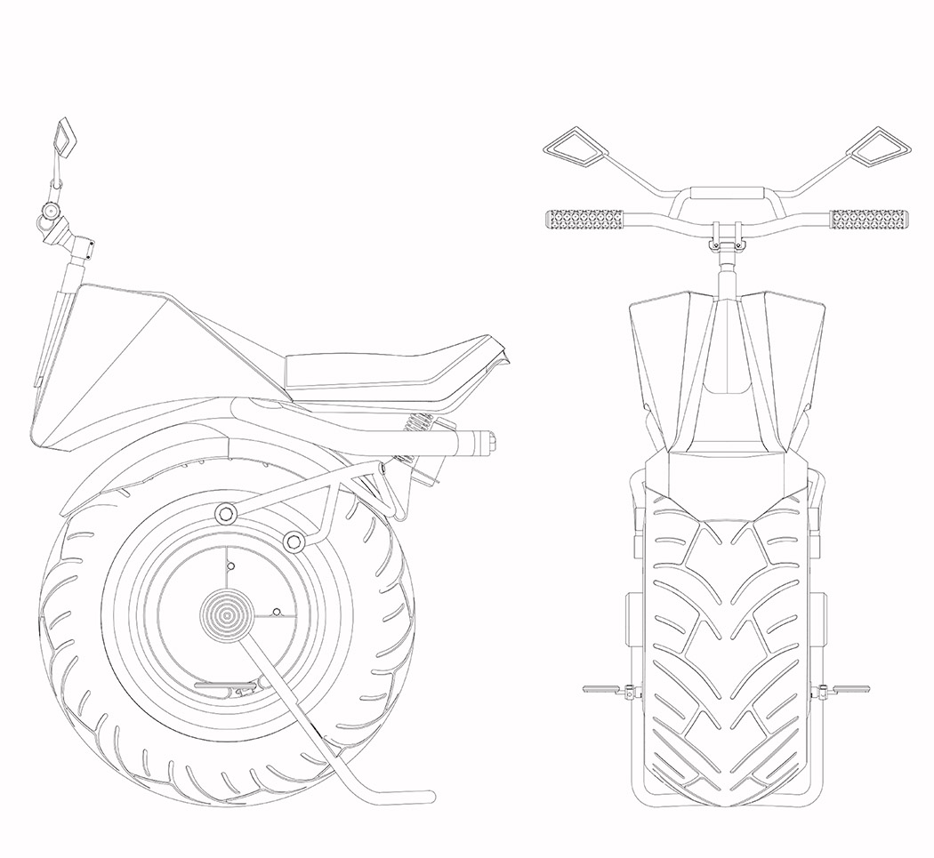單輪摩托車設計