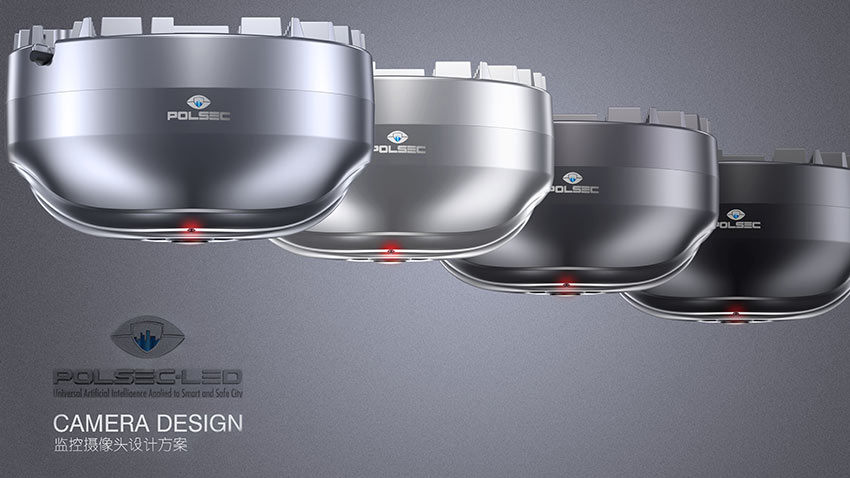 藍牙智能監控攝像頭外觀設計結構設計案例圖分析
