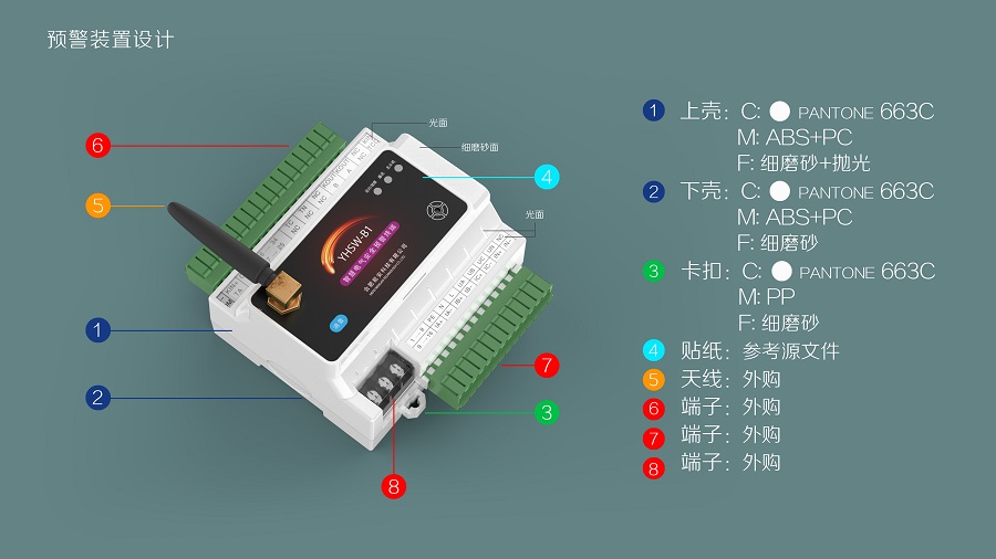 檢測設備產品設計,預警裝置產品外觀設計