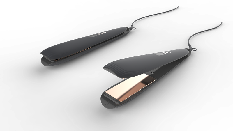 直發棒產品外觀設計,美發設備工業設計案例